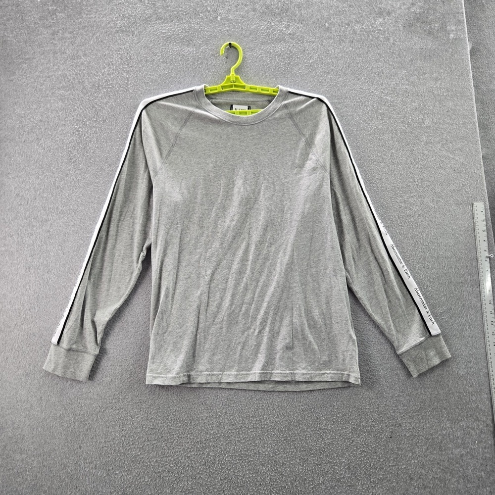 Abercrombie‎ & Fitch Men Shirt XL Gray Long Sleeve Y2K Pullover